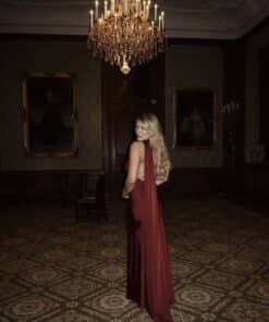 Kalina wine red dress